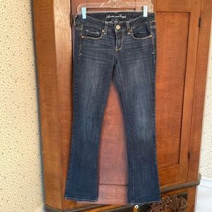 Skinny kick dark wash jeans